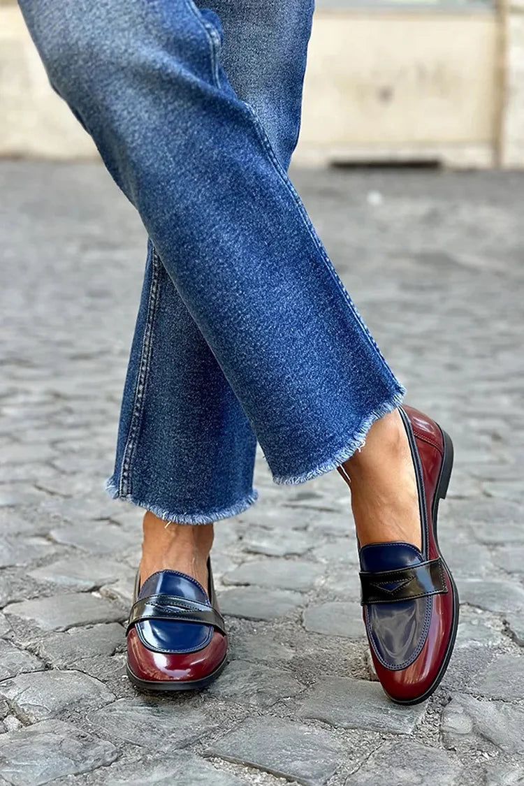 SHINY TRICOLORE LOAFER