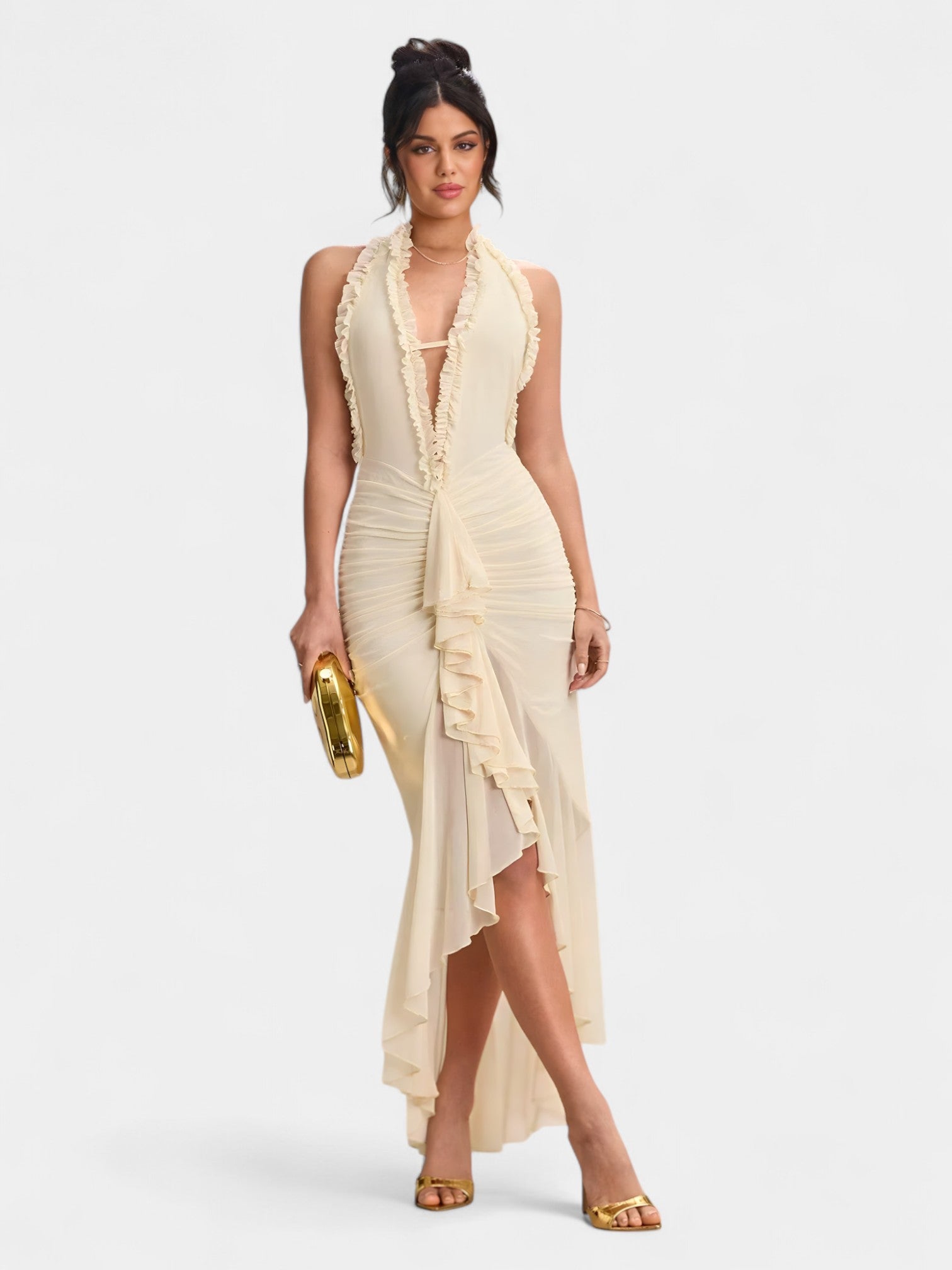 CASSIRA MAXI DRESS - CREAM