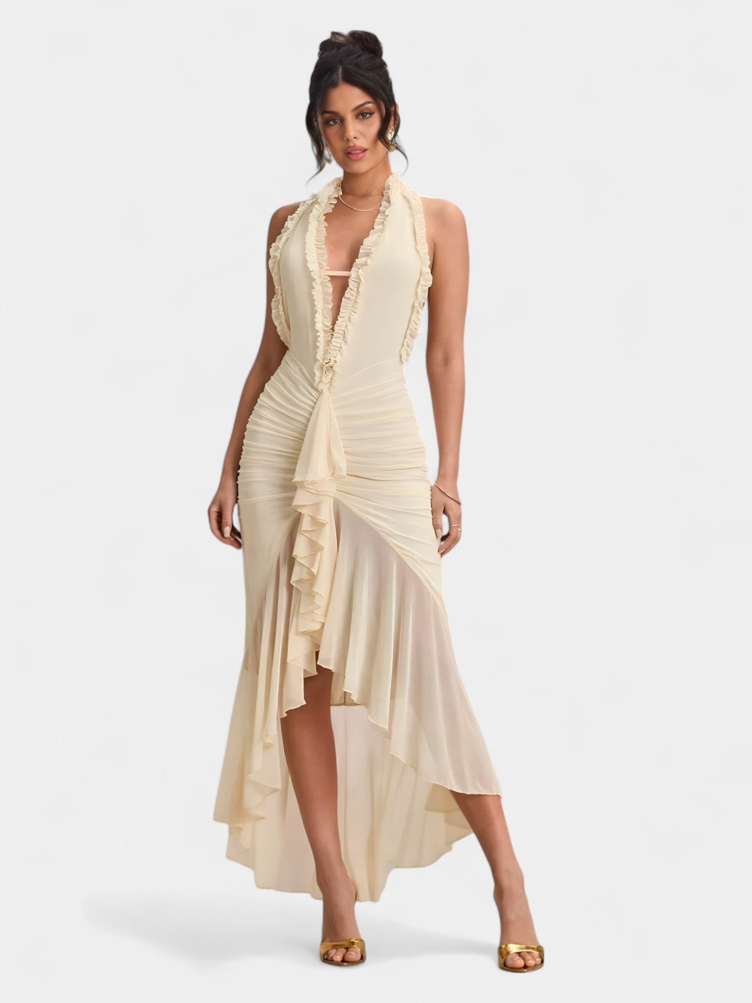 CASSIRA MAXI DRESS - CREAM