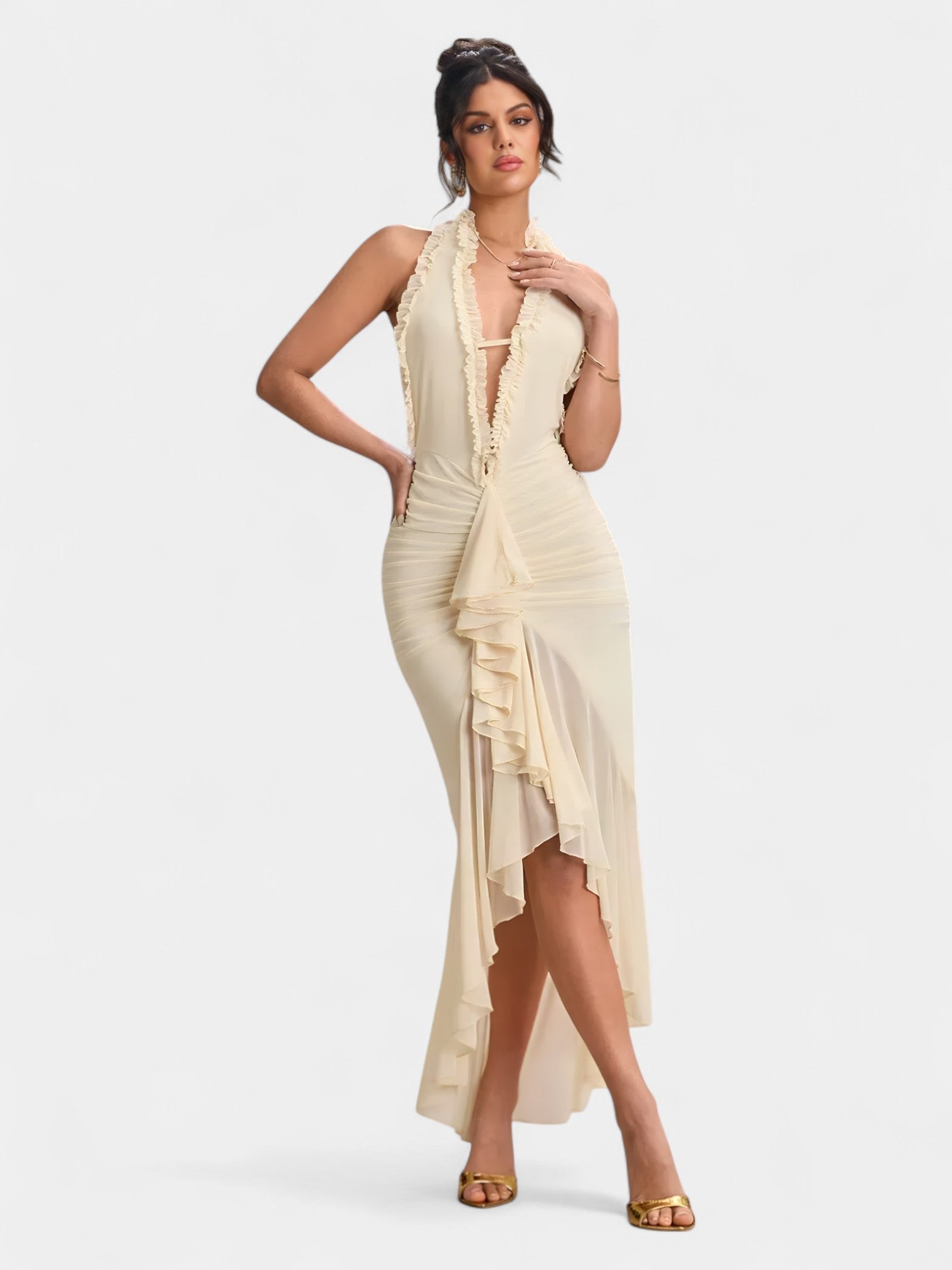 CASSIRA MAXI DRESS - CREAM