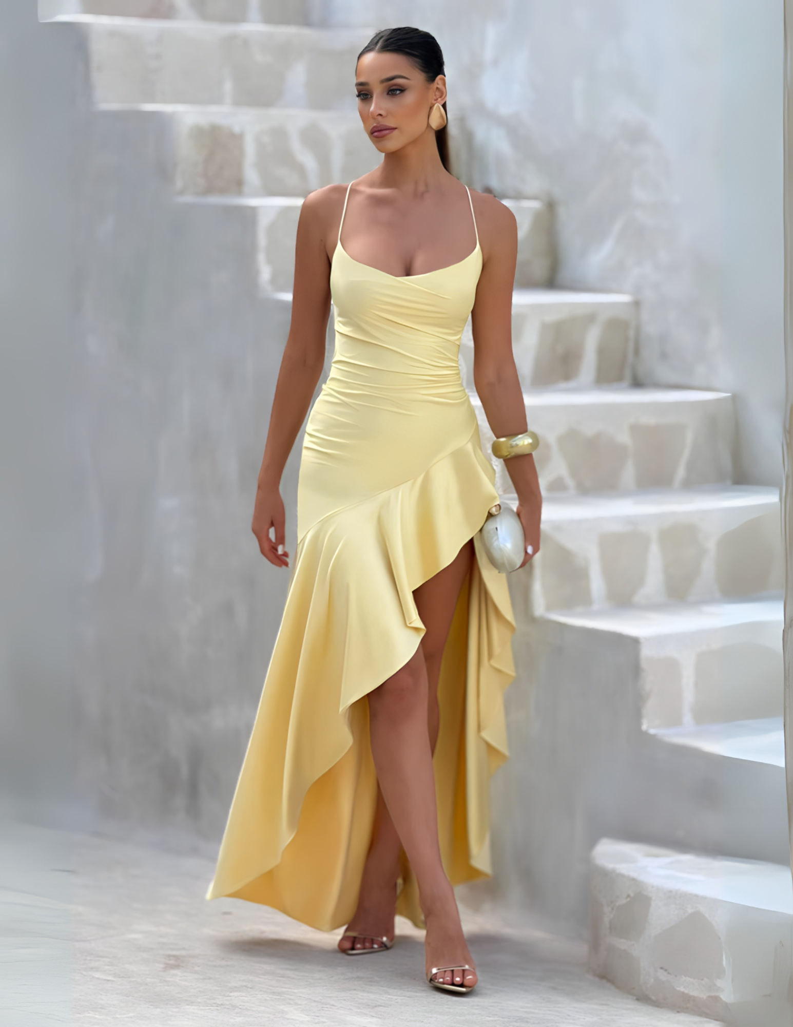 ROSETTA MAXI DRESS - LEMON