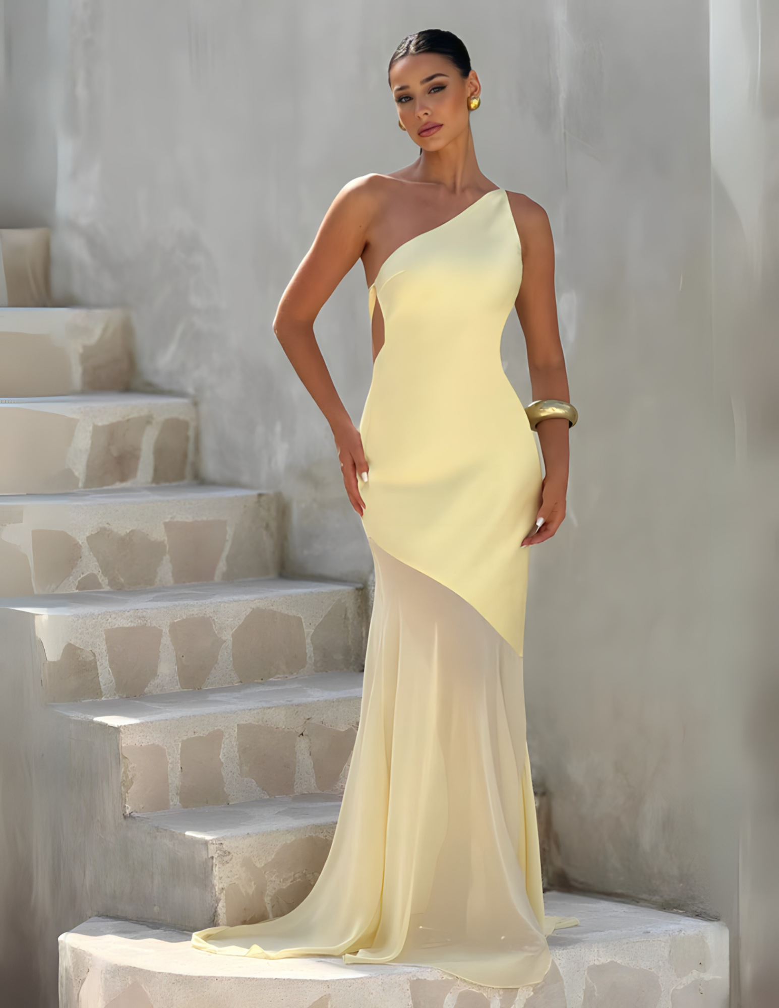 JULISSA MAXI DRESS - LEMON