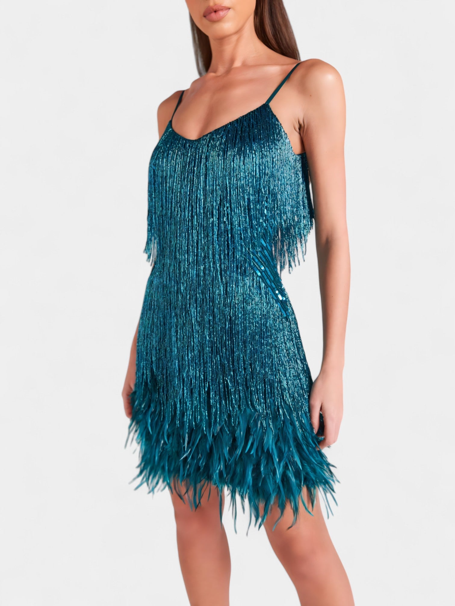 ALIRA MINI DRESS - TEAL