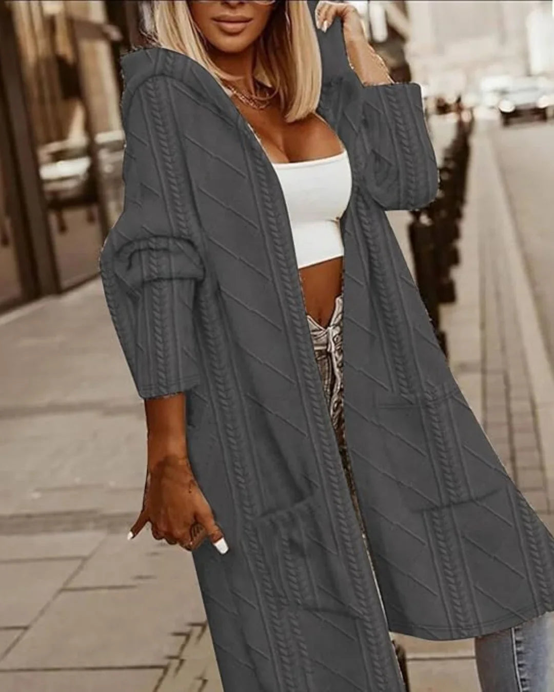 C&G™ | Luxe Longline Hooded Knit