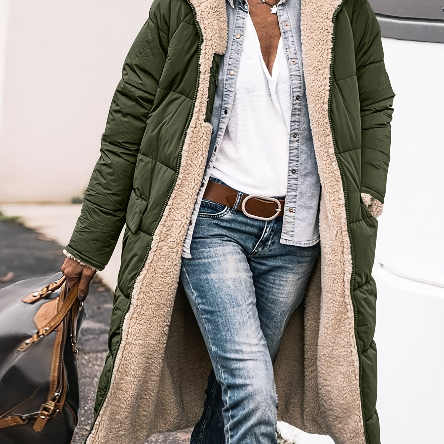 Sophia - Long Puffer Warm Coat Hooded