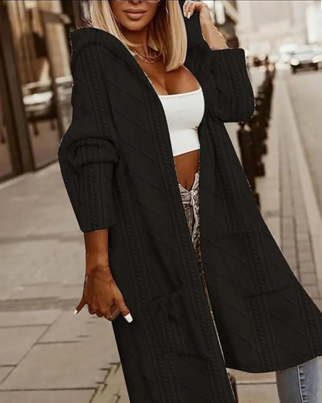C&G™ | Luxe Longline Hooded Knit