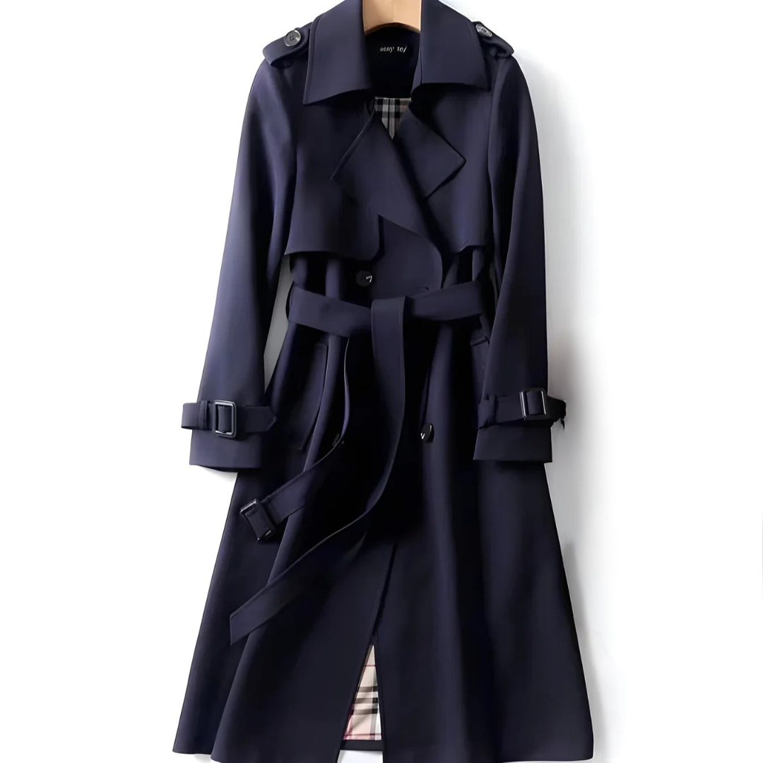 Elara - Women’s Classic Double-Breasted Trench Coat
