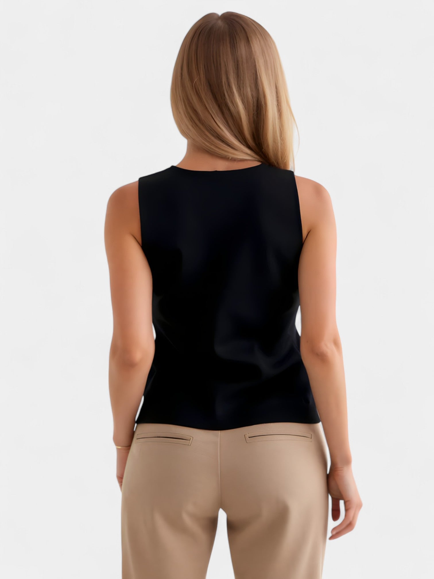 ELEANOR BLAZER VEST - BLACK