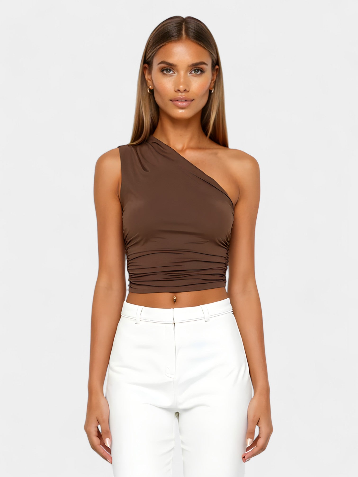 PERLA CROP TOP - MOCHA