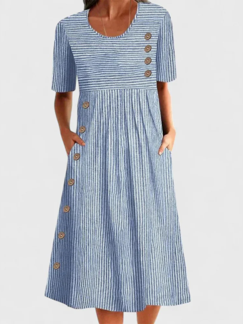 Wanda | Striped Midi Dress