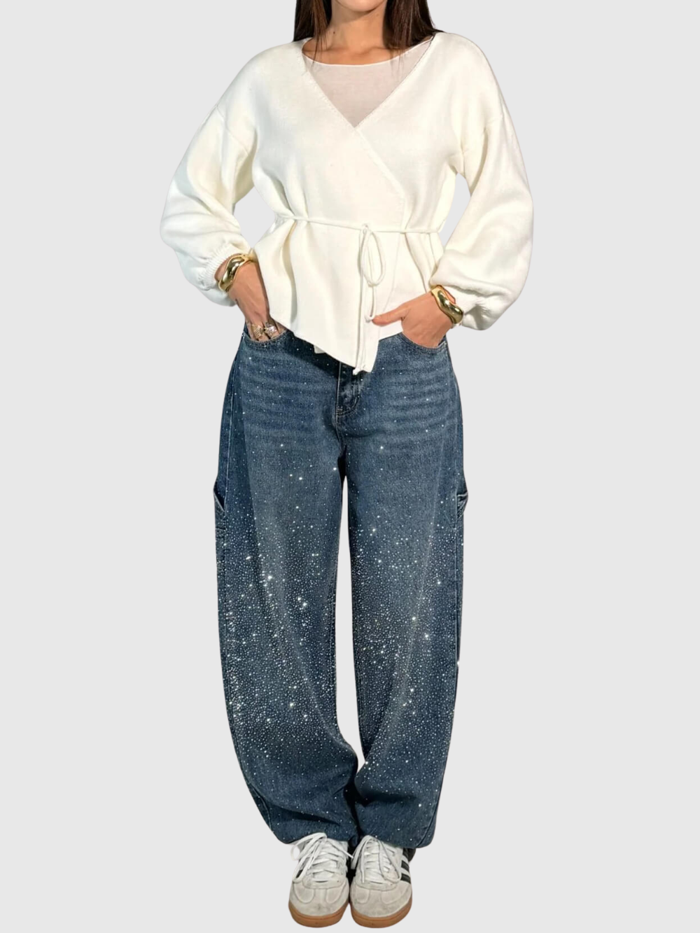 Emma Shiny Denim Jeans