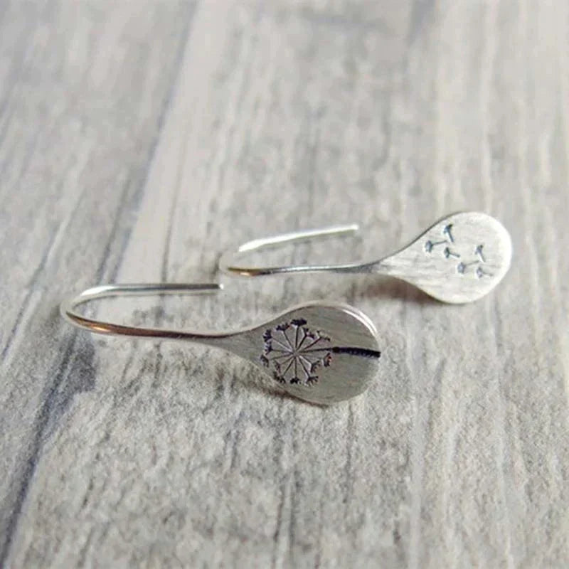 Daisy - Silver Dandelion Earrings