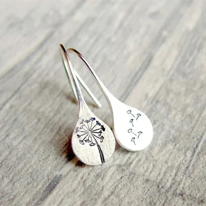 Daisy - Silver Dandelion Earrings