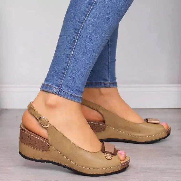 Calivra™ | Stylish Wedge Sandals