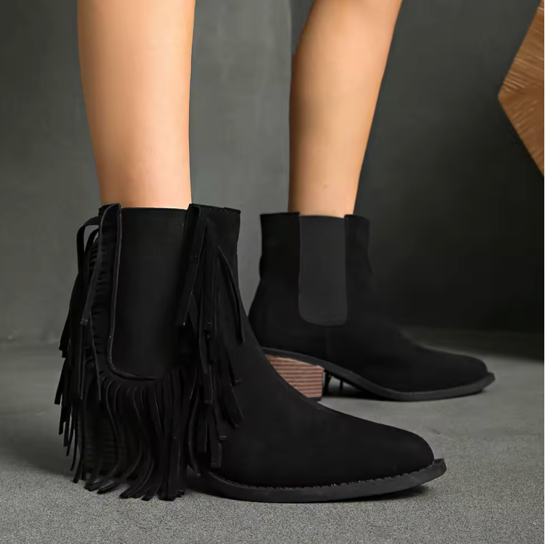 Monroe® | Luxury Fringe Ankle Boots