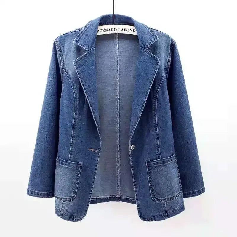 Soline - Women's Casual Denim Blazer Jacket