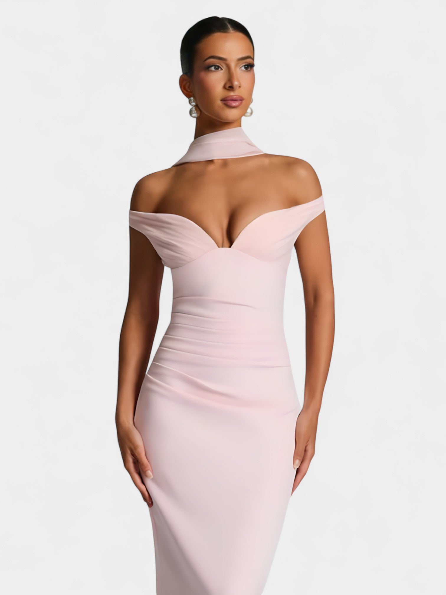 ALESSIA MAXI DRESS - PLUM BROWN