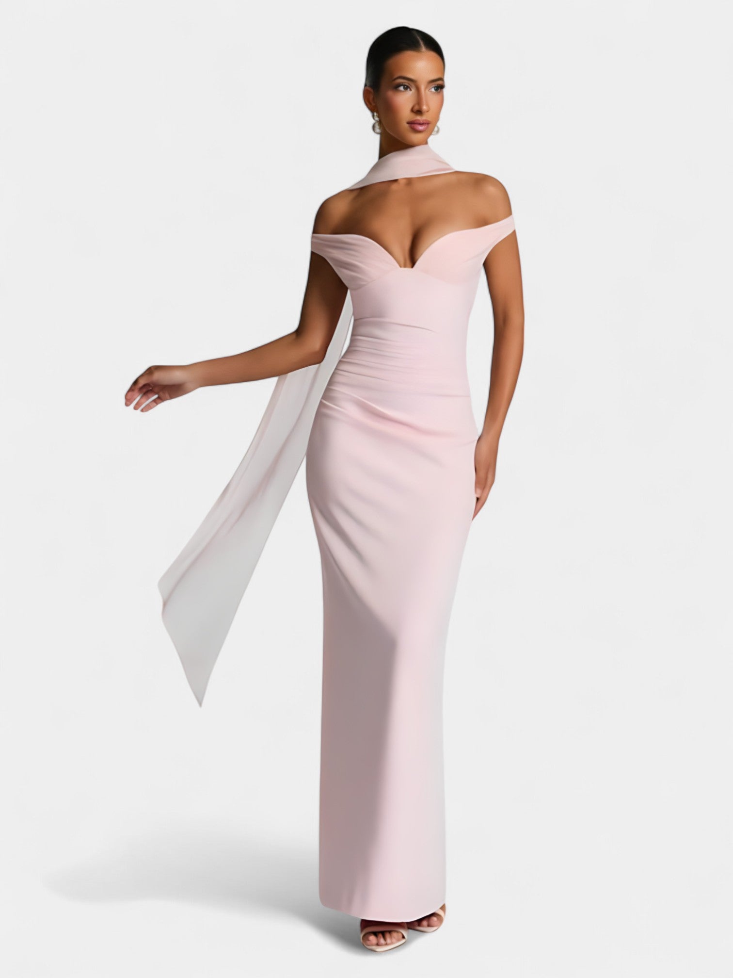 ALESSIA MAXI DRESS - PLUM BROWN