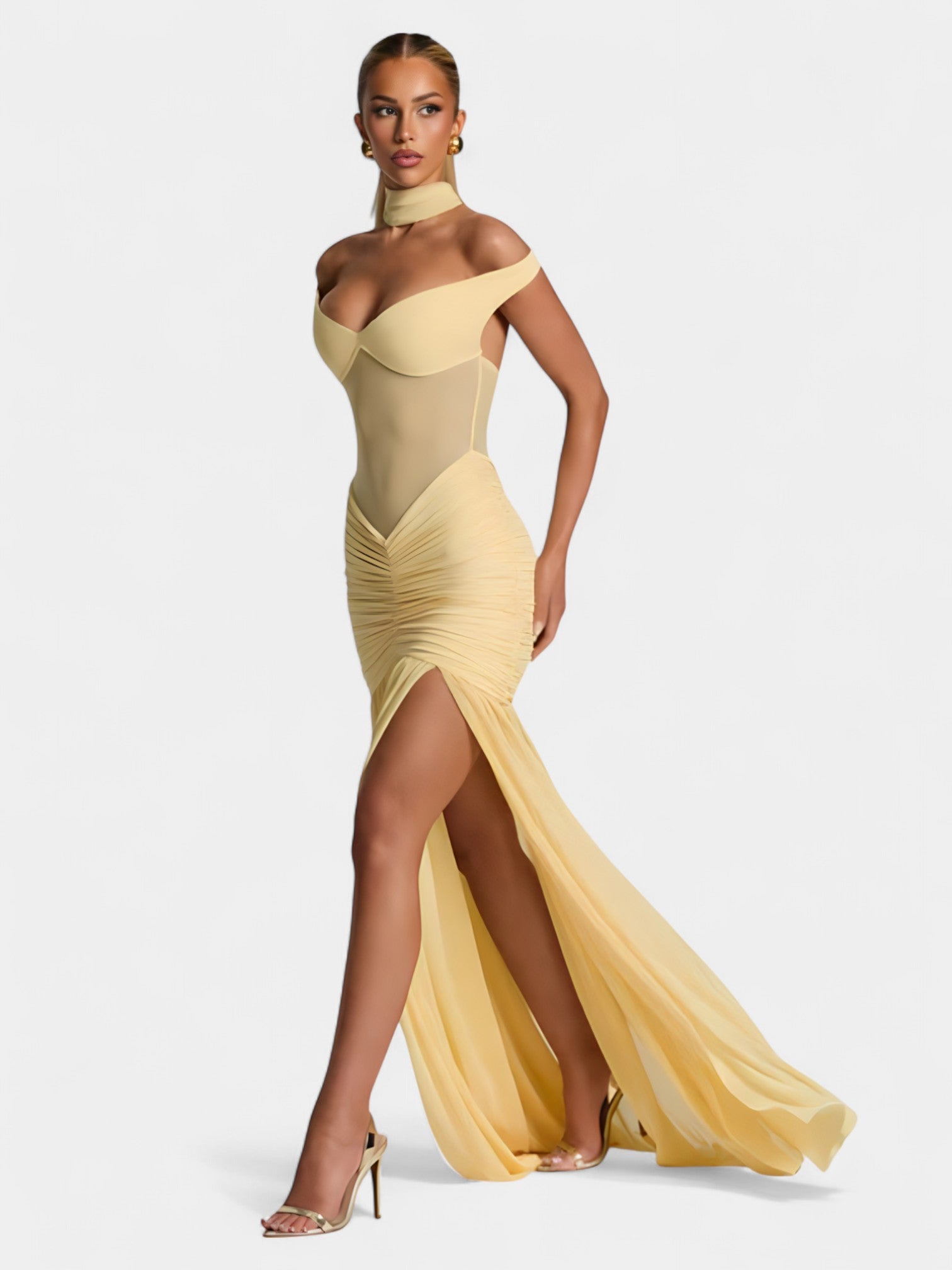 ALESSIA MAXI DRESS - LEMON