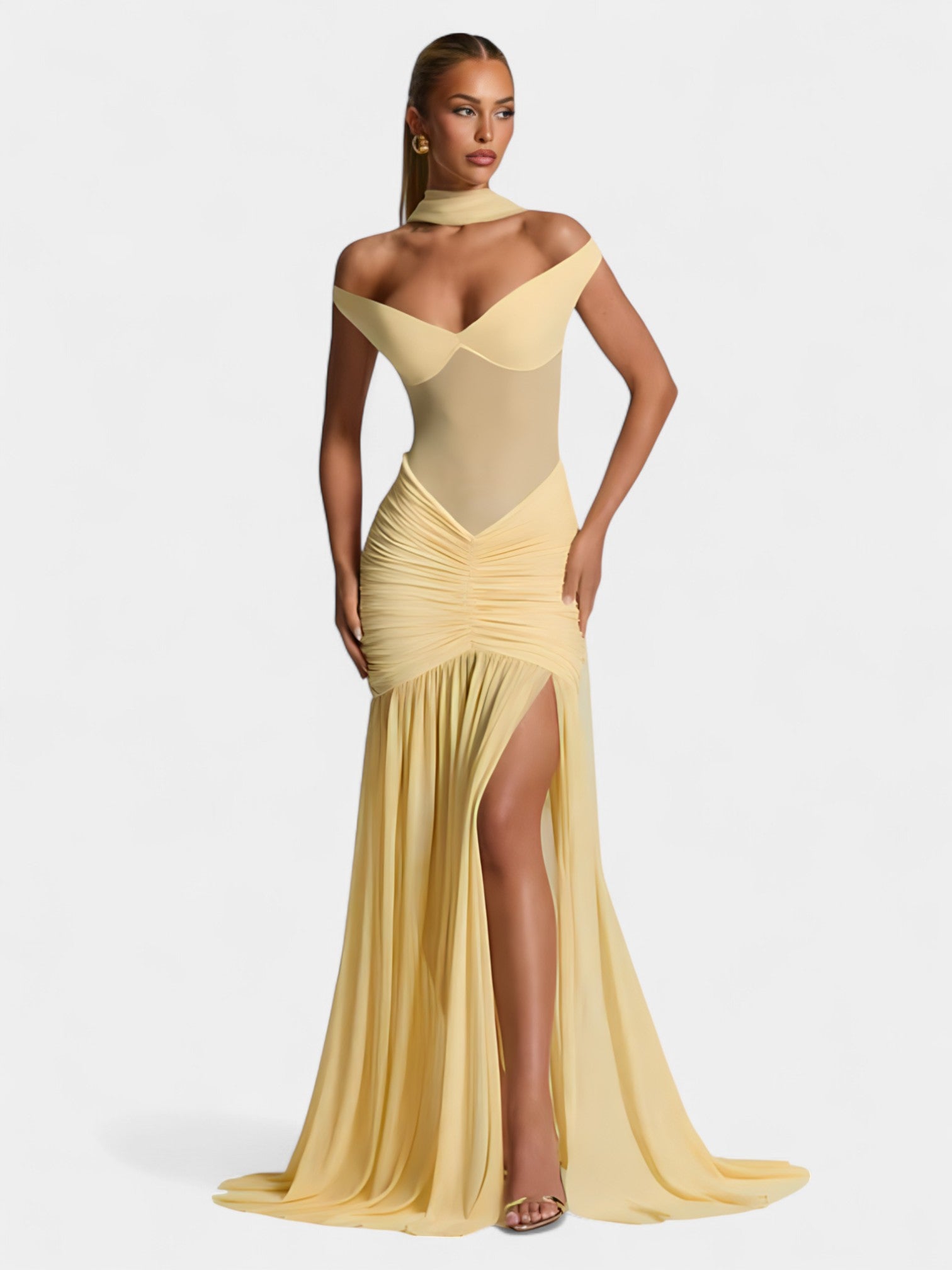 ALESSIA MAXI DRESS - LEMON