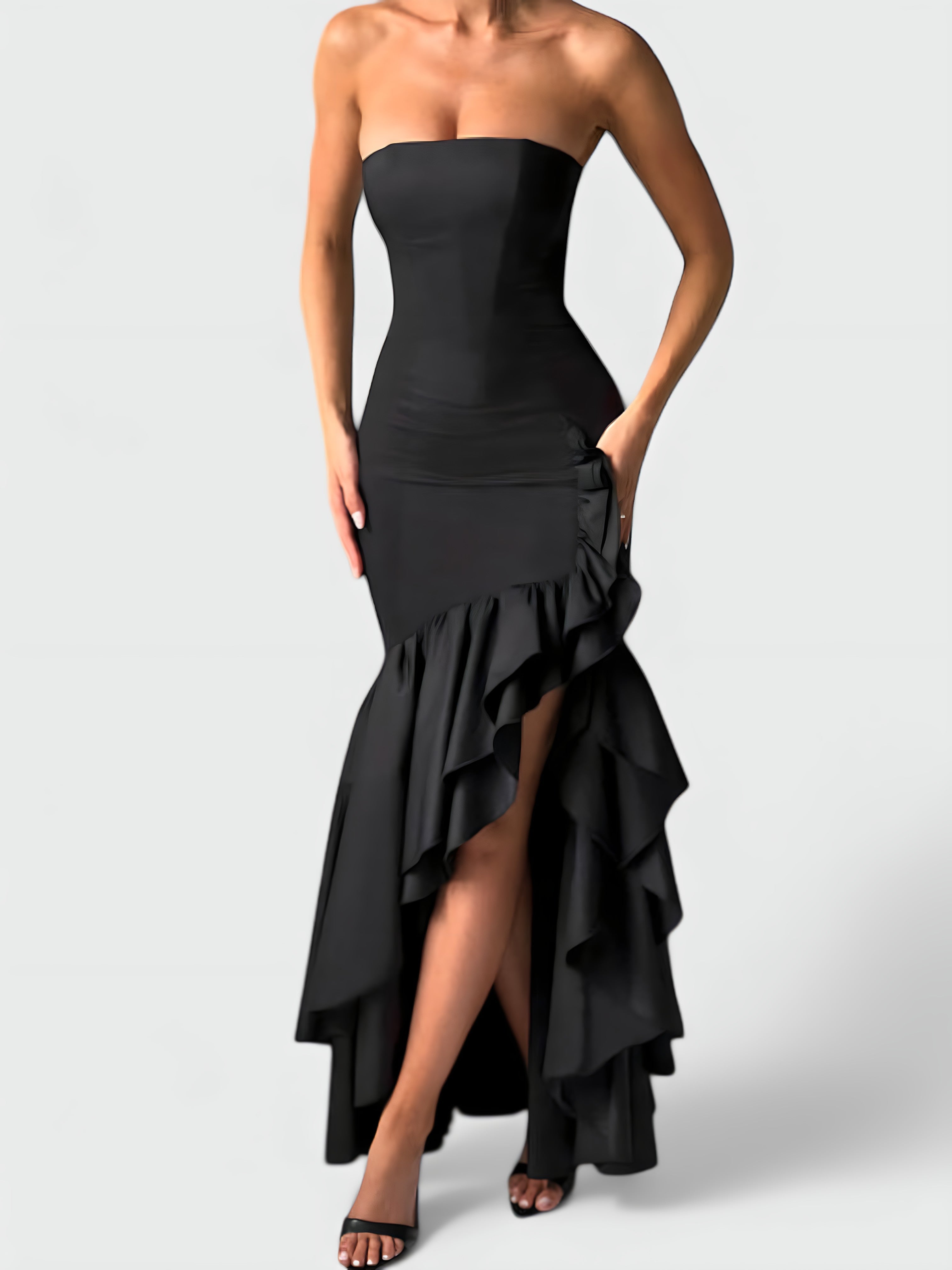 VANESSA MAXI DRESS - WINE RED