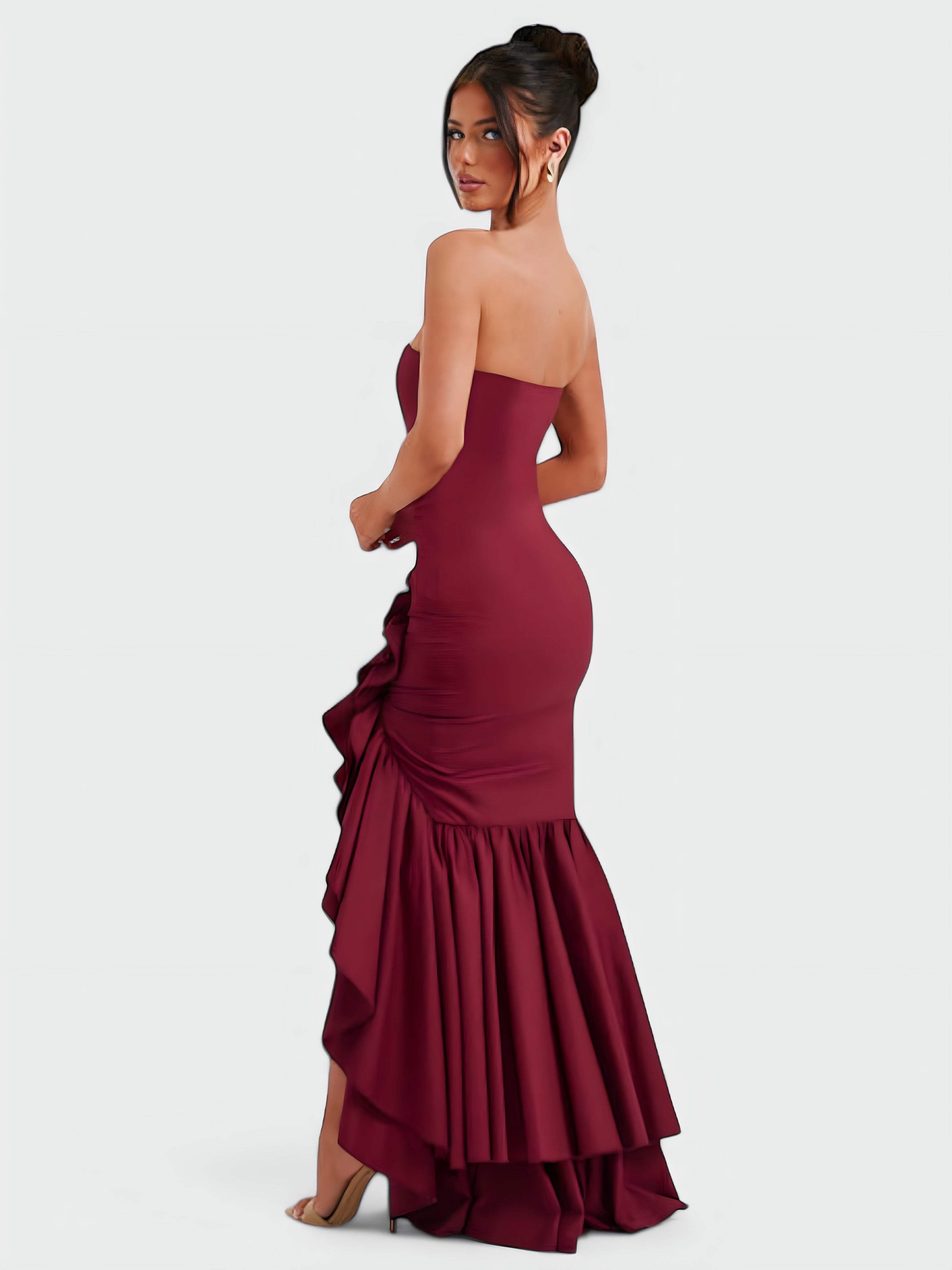 VANESSA MAXI DRESS - WINE RED