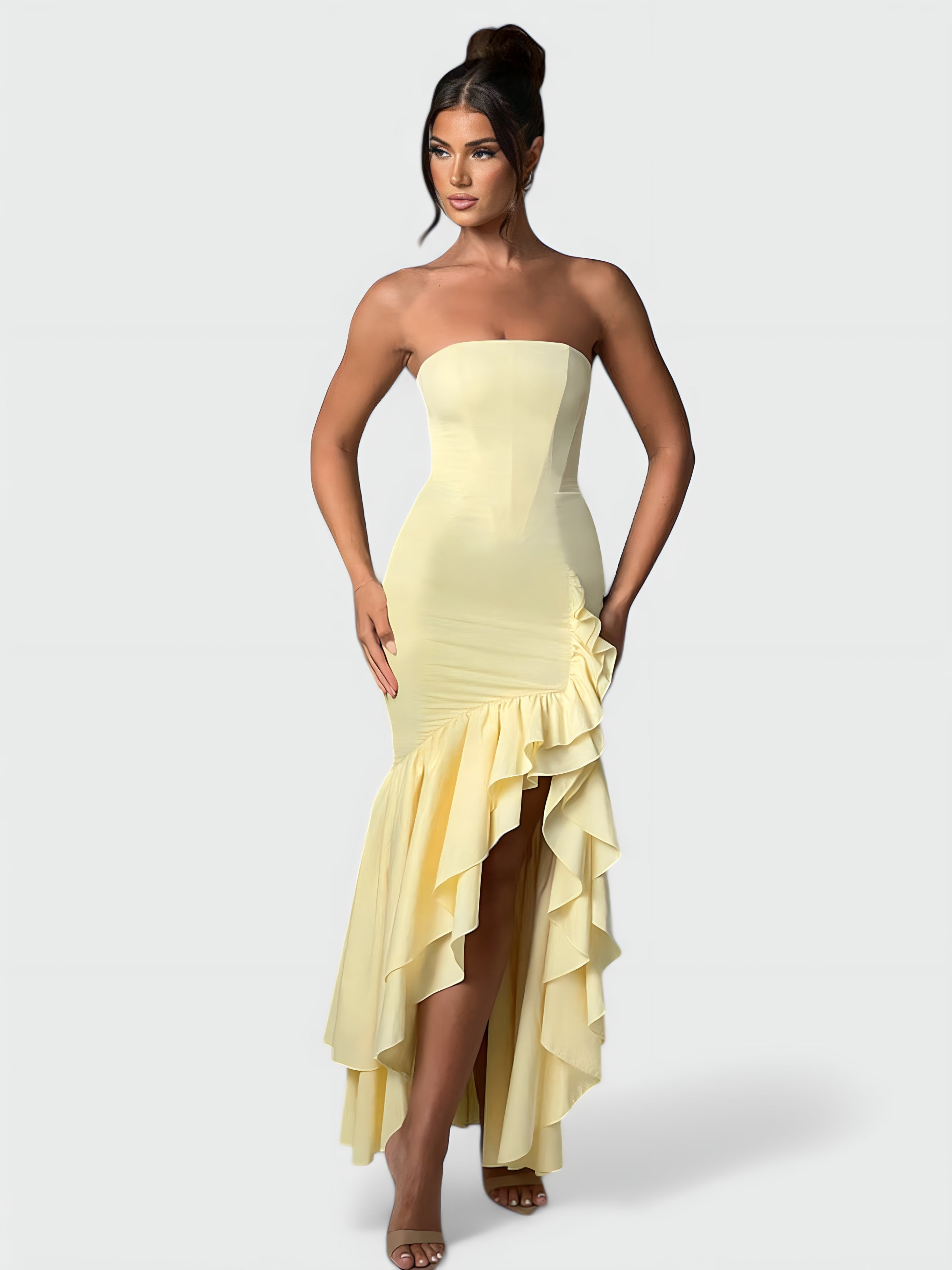 VANESSA MAXI DRESS - LEMON