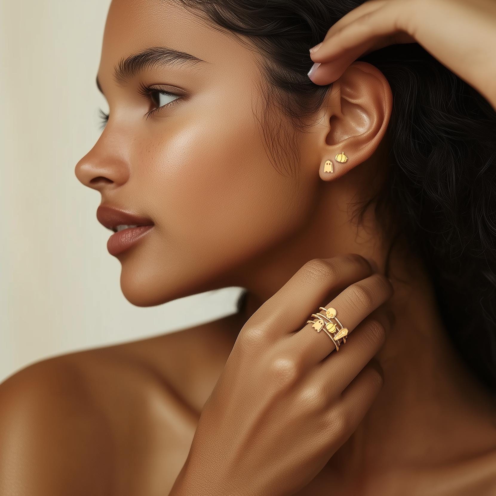 24k Gold Filled Pumpkin Ring Dainty Fall Jewelry