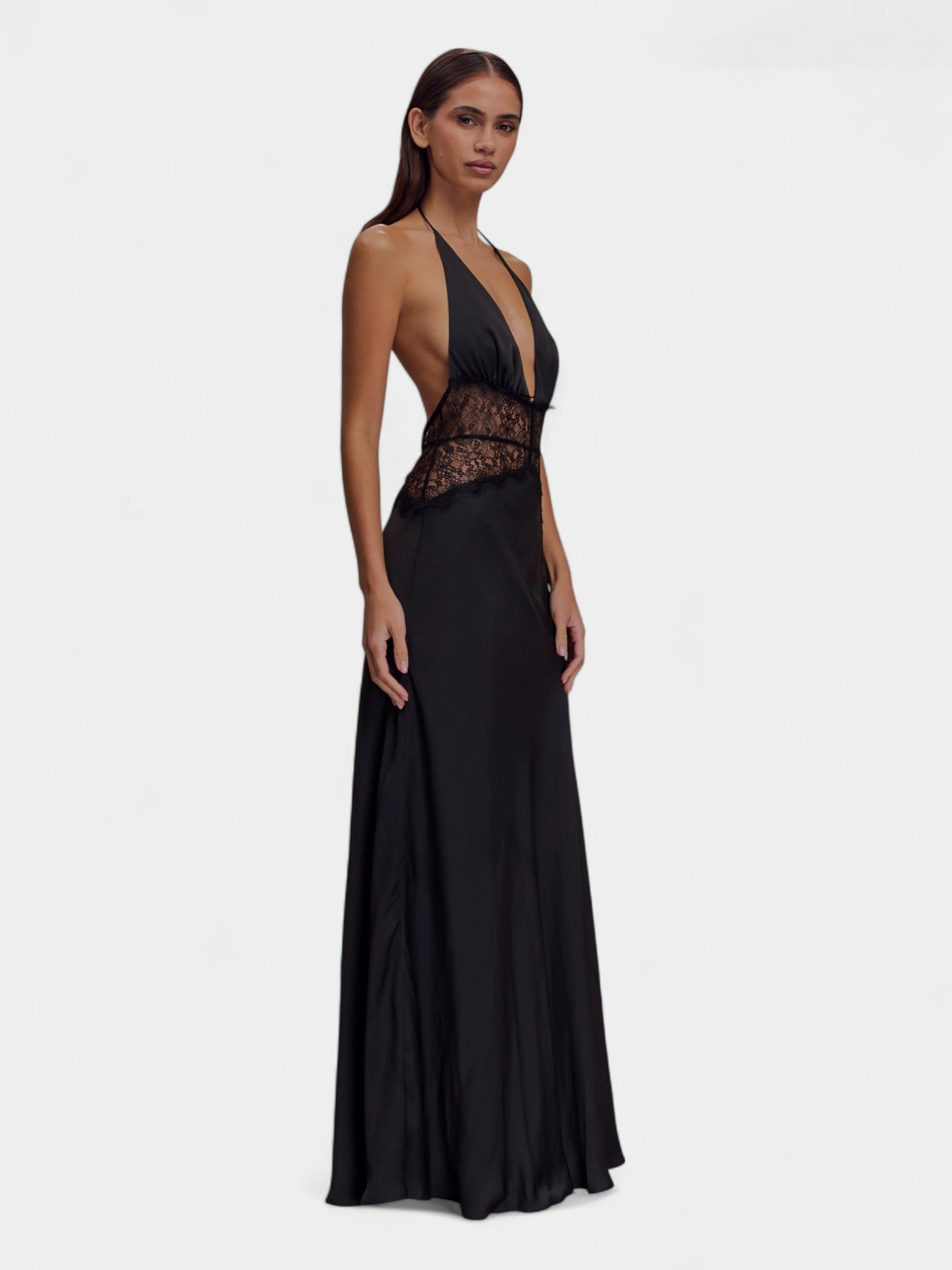 ETNA MAXI DRESS - BLACK / IVORY