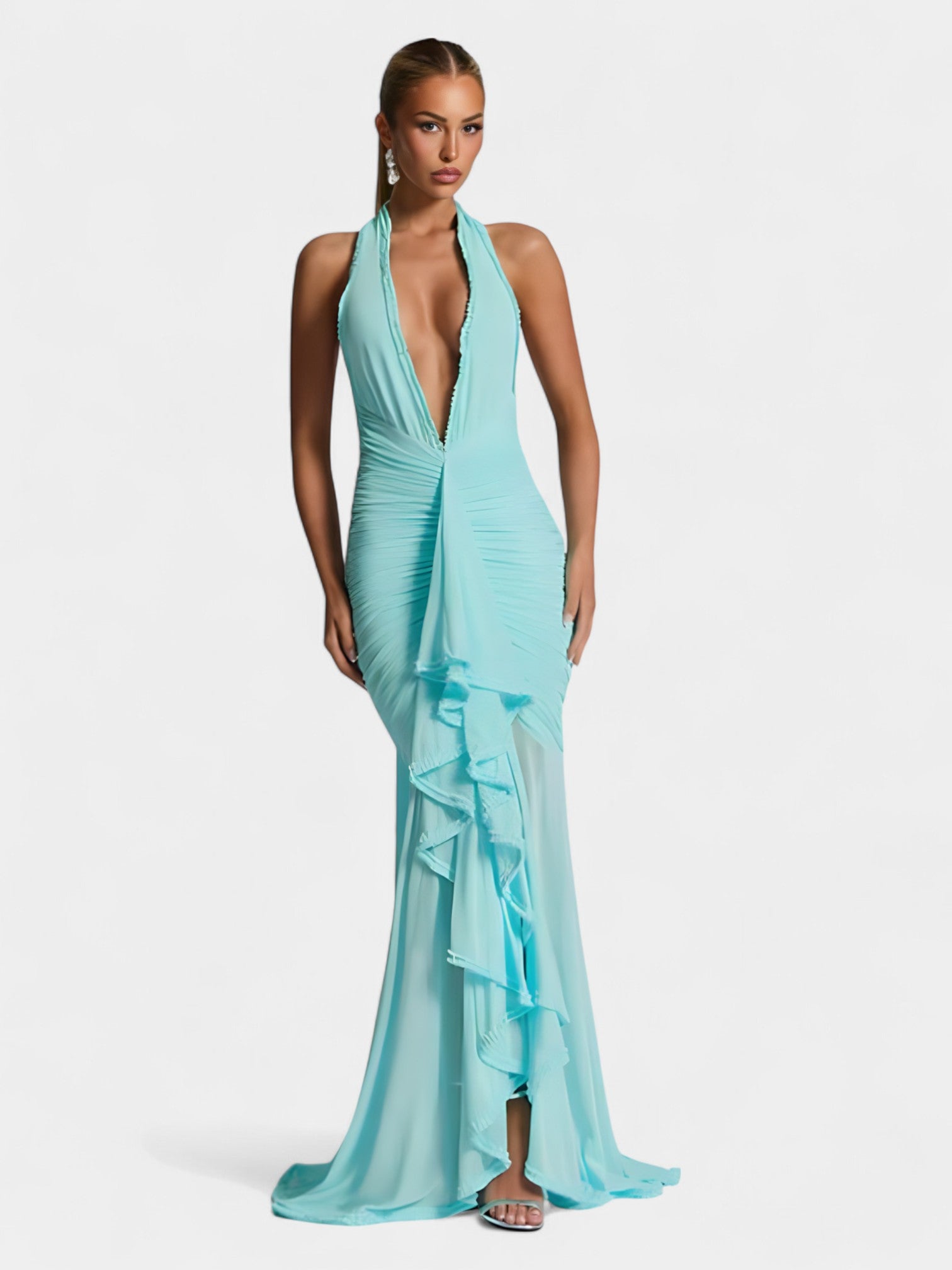 CASSIRA MAXI DRESS - AQUA