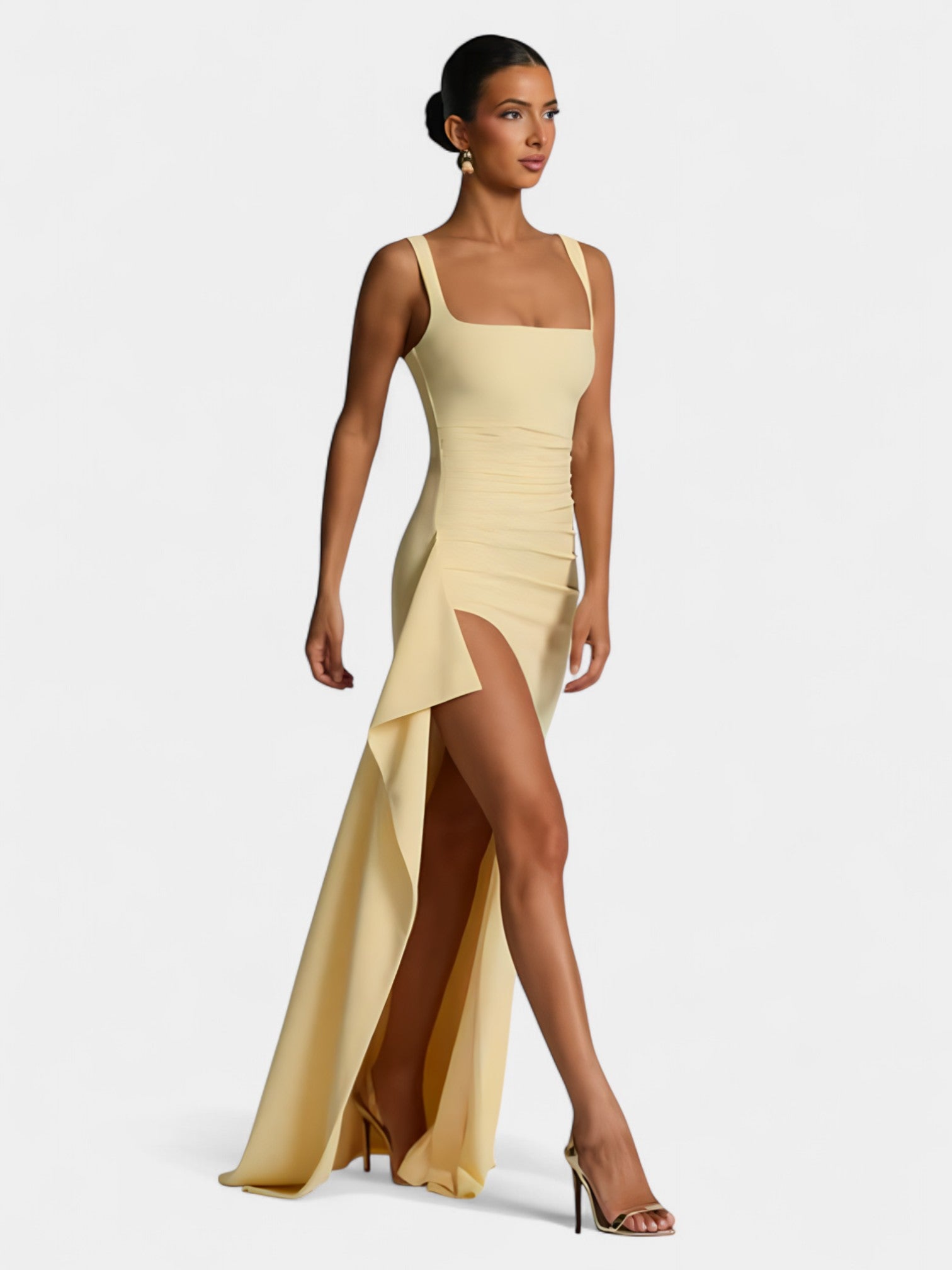 KALENA MAXI DRESS - LEMON