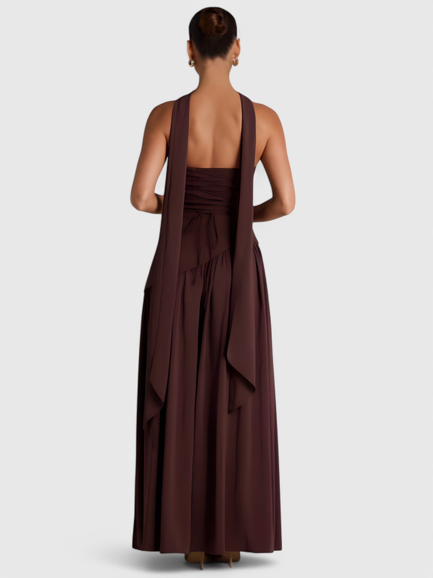 LIBERTY MAXI DRESS - COFFEE