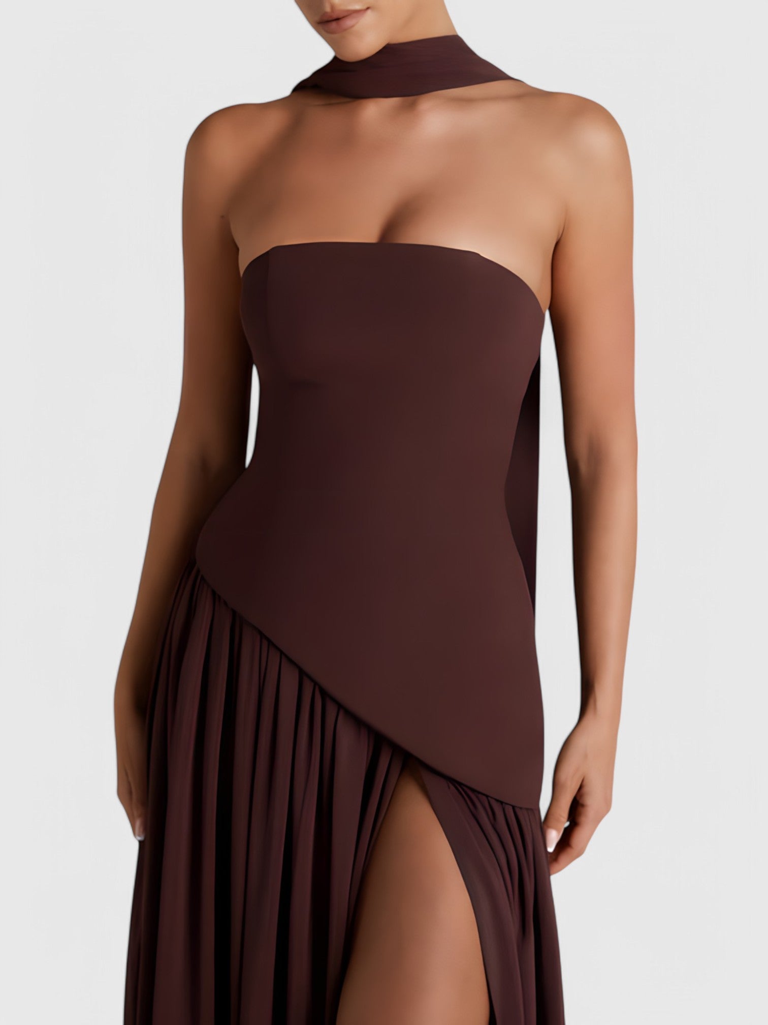 LIBERTY MAXI DRESS - COFFEE