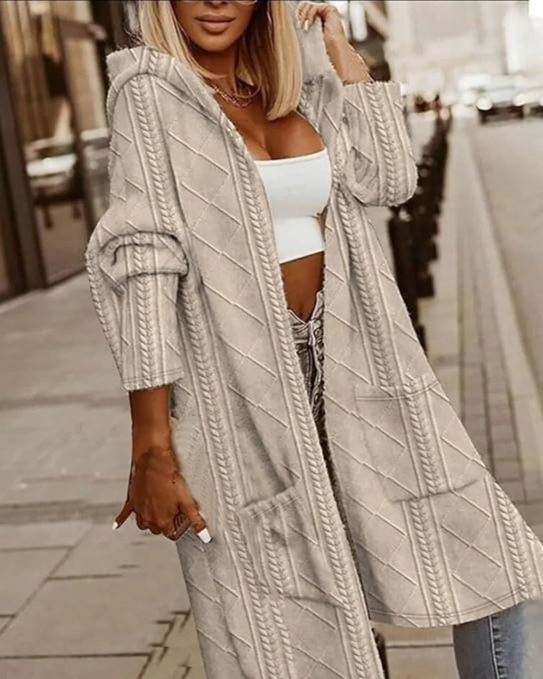 C&G™ | Luxe Longline Hooded Knit