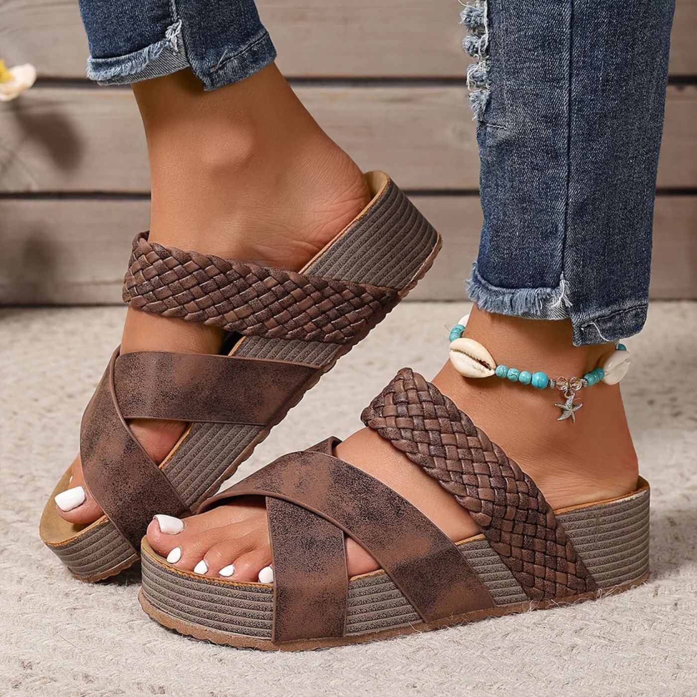 Abigail – Orthopedic Leather Strap Summer Sandals
