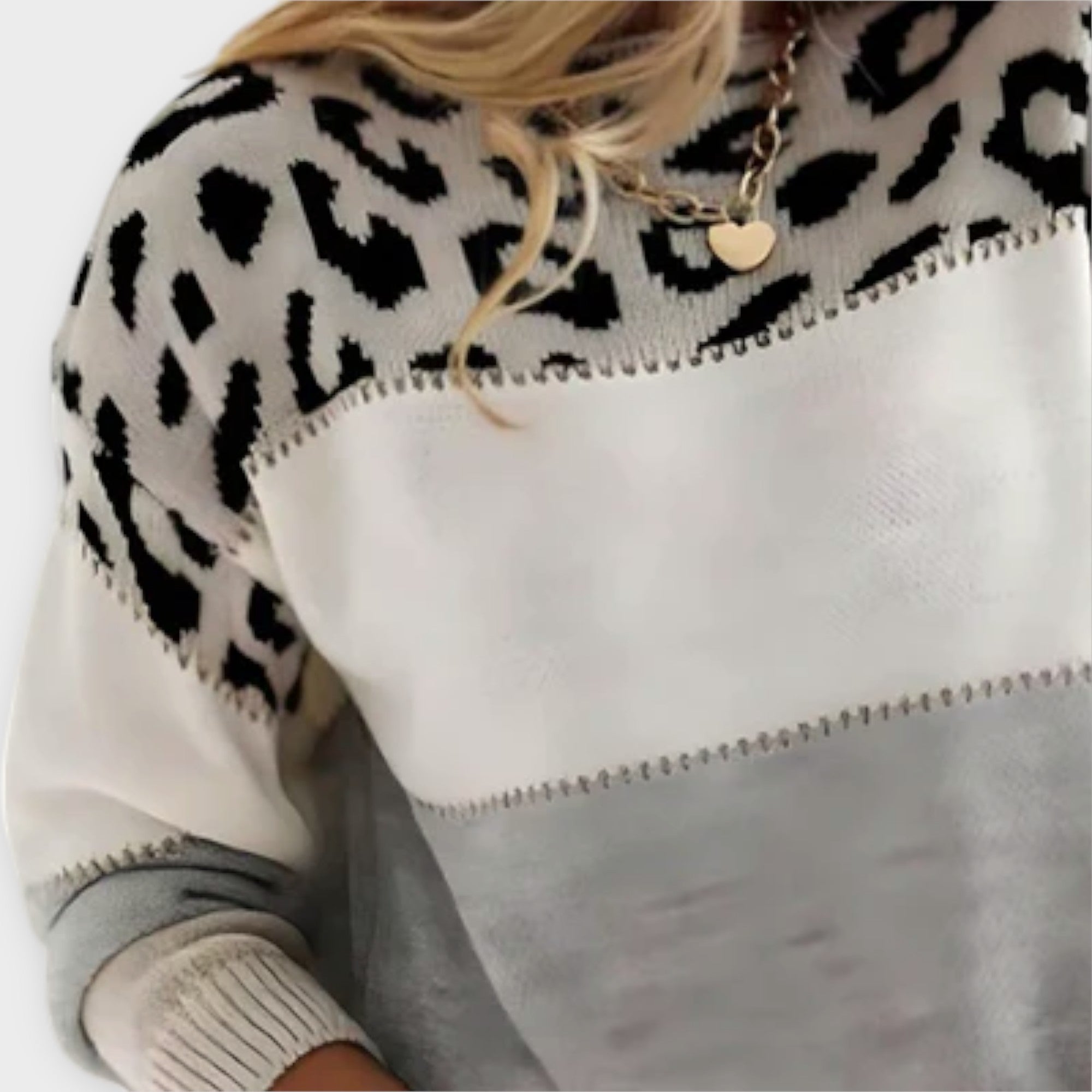 Megan | Casual Leopard Print Sweater