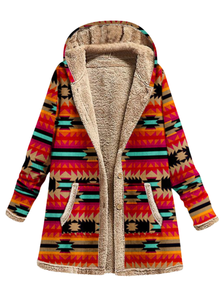AURORA COZY PRINT COAT
