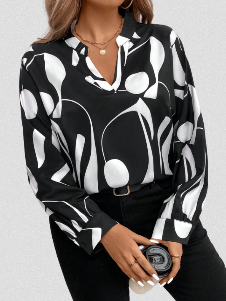 Lyra | Black & White Blouse