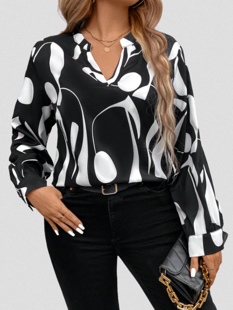 Lyra | Black & White Blouse