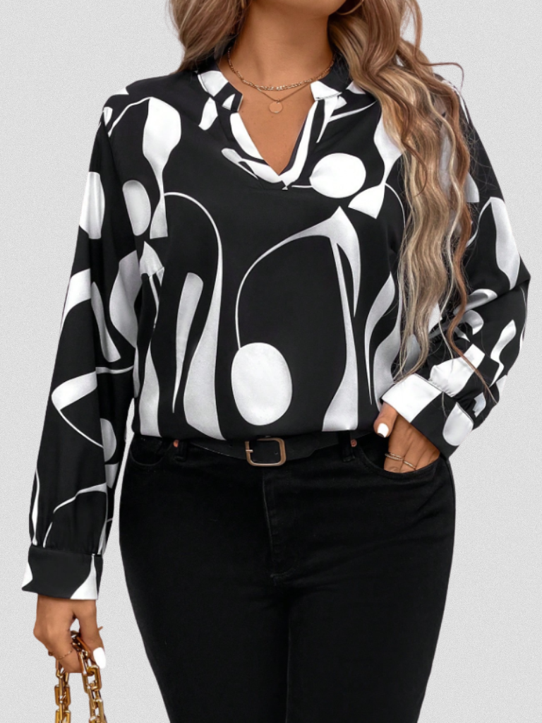 Lyra | Black & White Blouse
