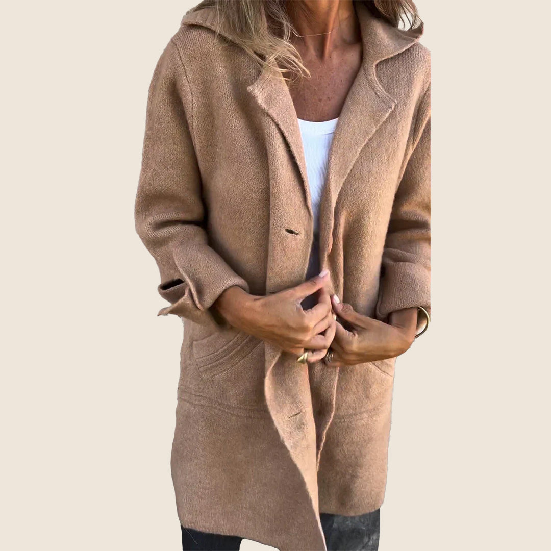 Marcelle - Chic Hooded Coat with Pockets