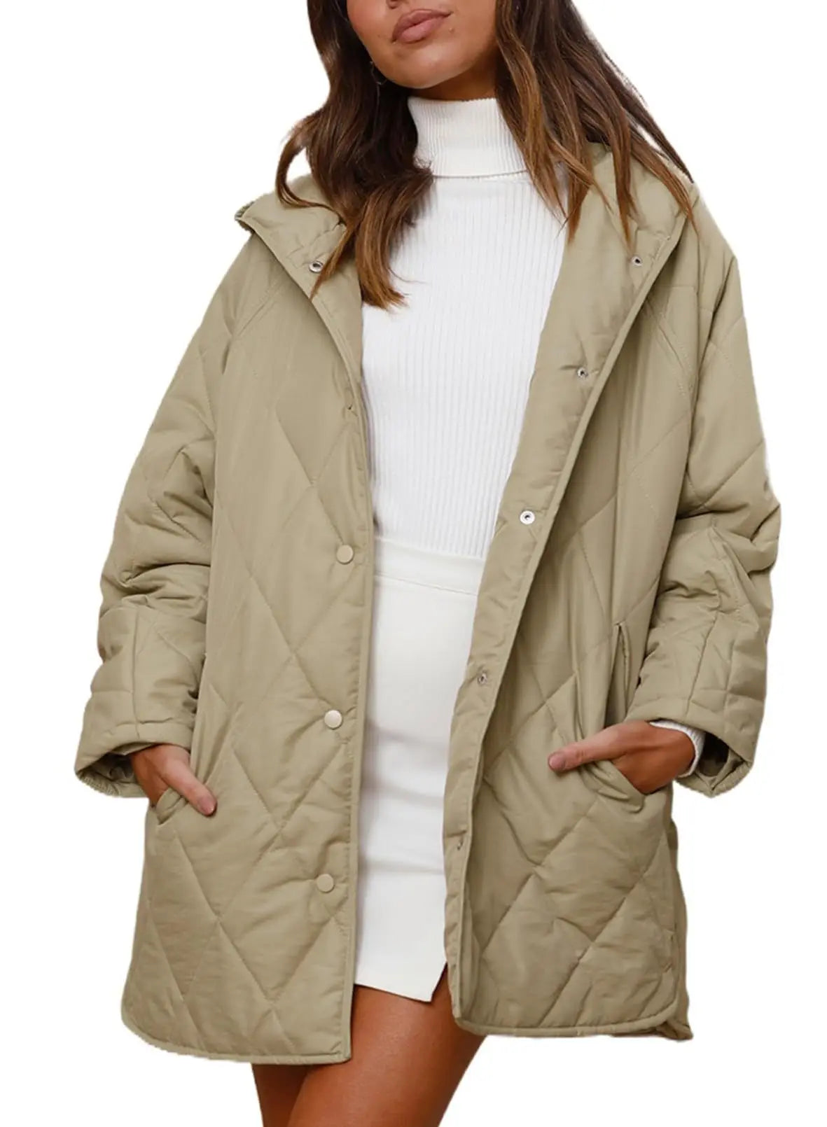 Aria - Quilted Oversized Hooded Coat