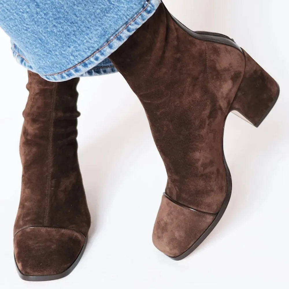Victoria | Square toe heeled boots