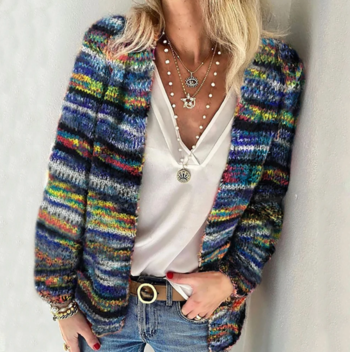 Ariella | Cozy Multicolor Cardigan