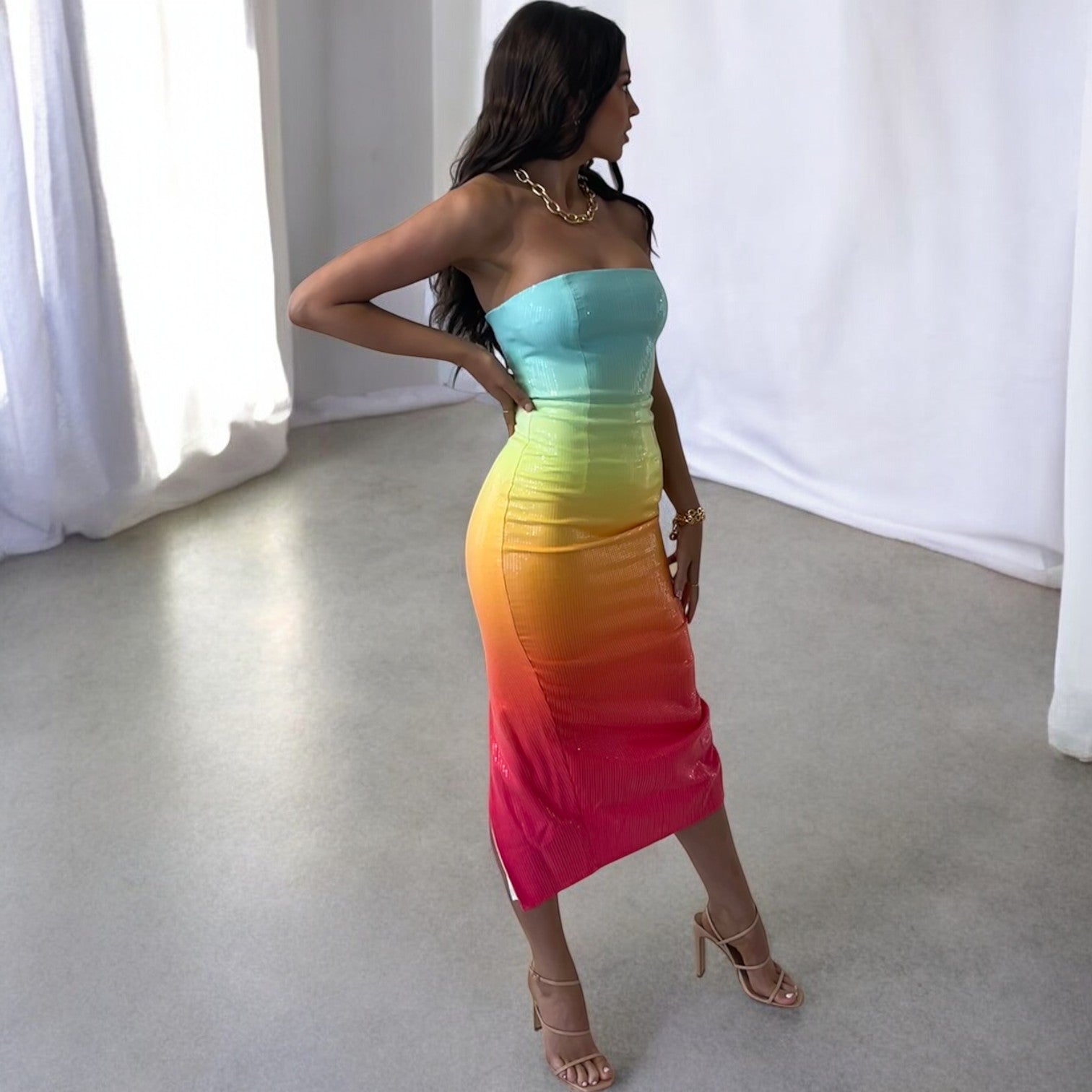 SOL MIDI DRESS