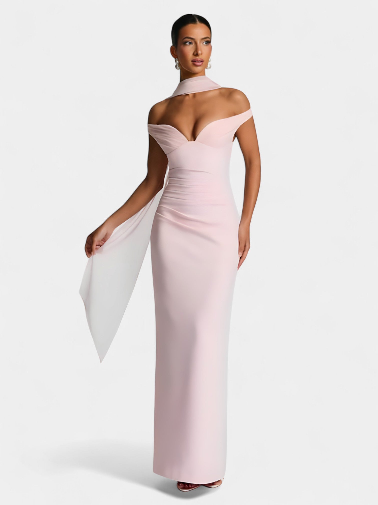 ALESSIA MAXI DRESS - PLUM BROWN
