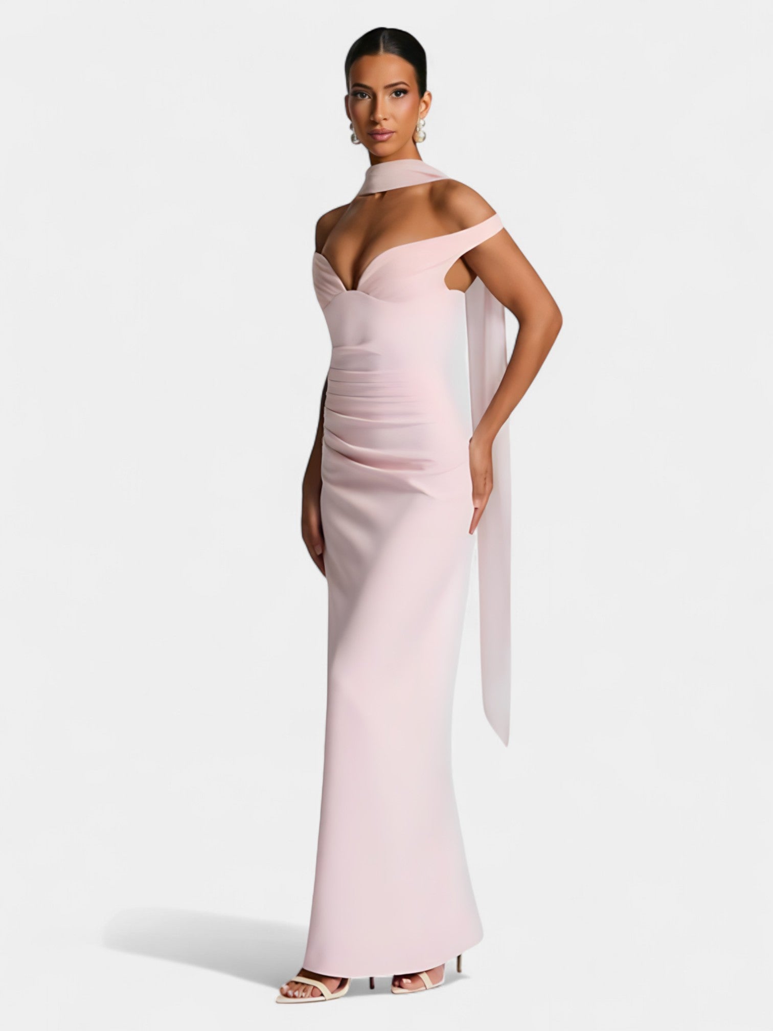 ALESSIA MAXI DRESS - PLUM BROWN