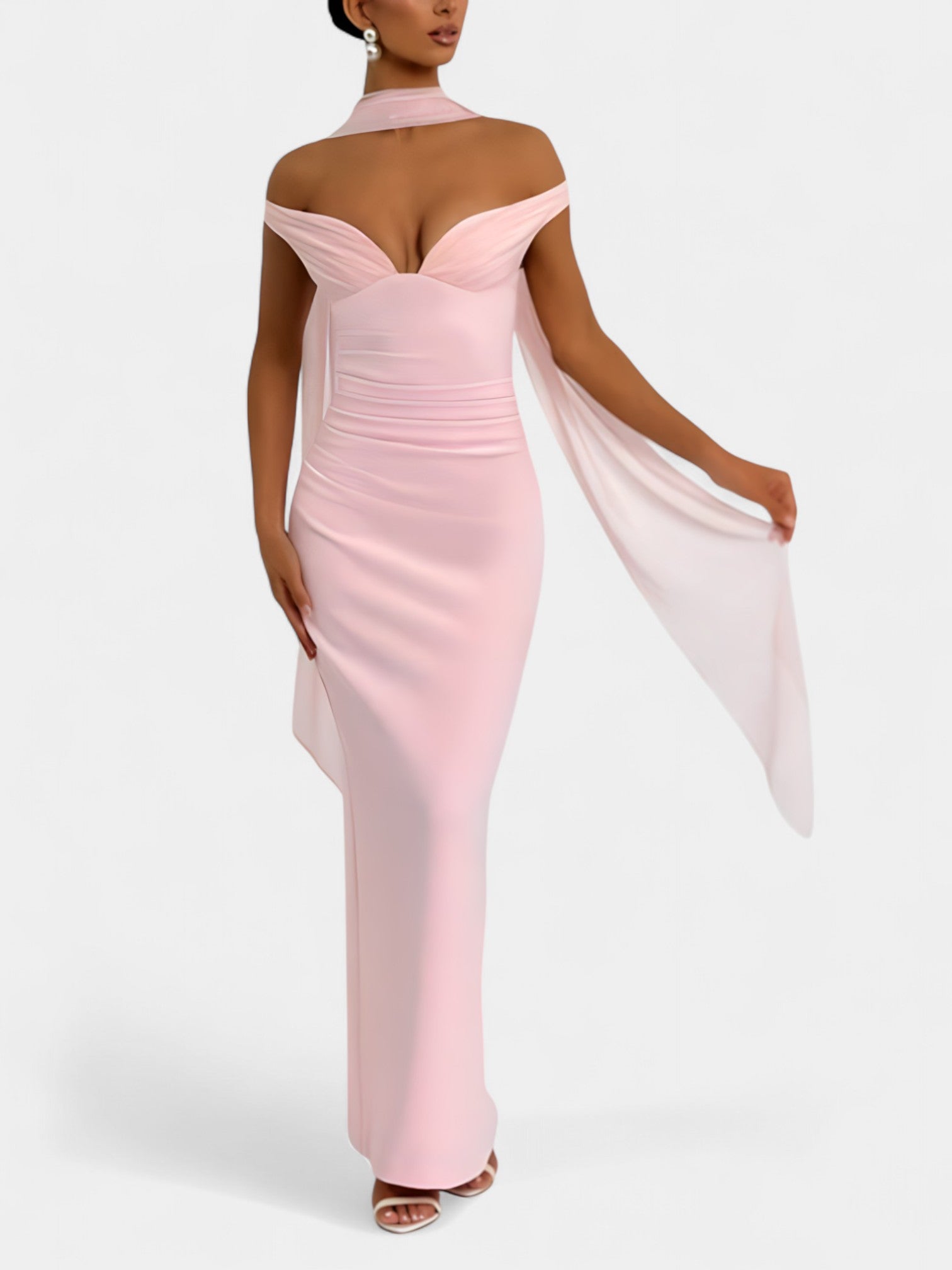 ALESSIA MAXI DRESS - PLUM BROWN