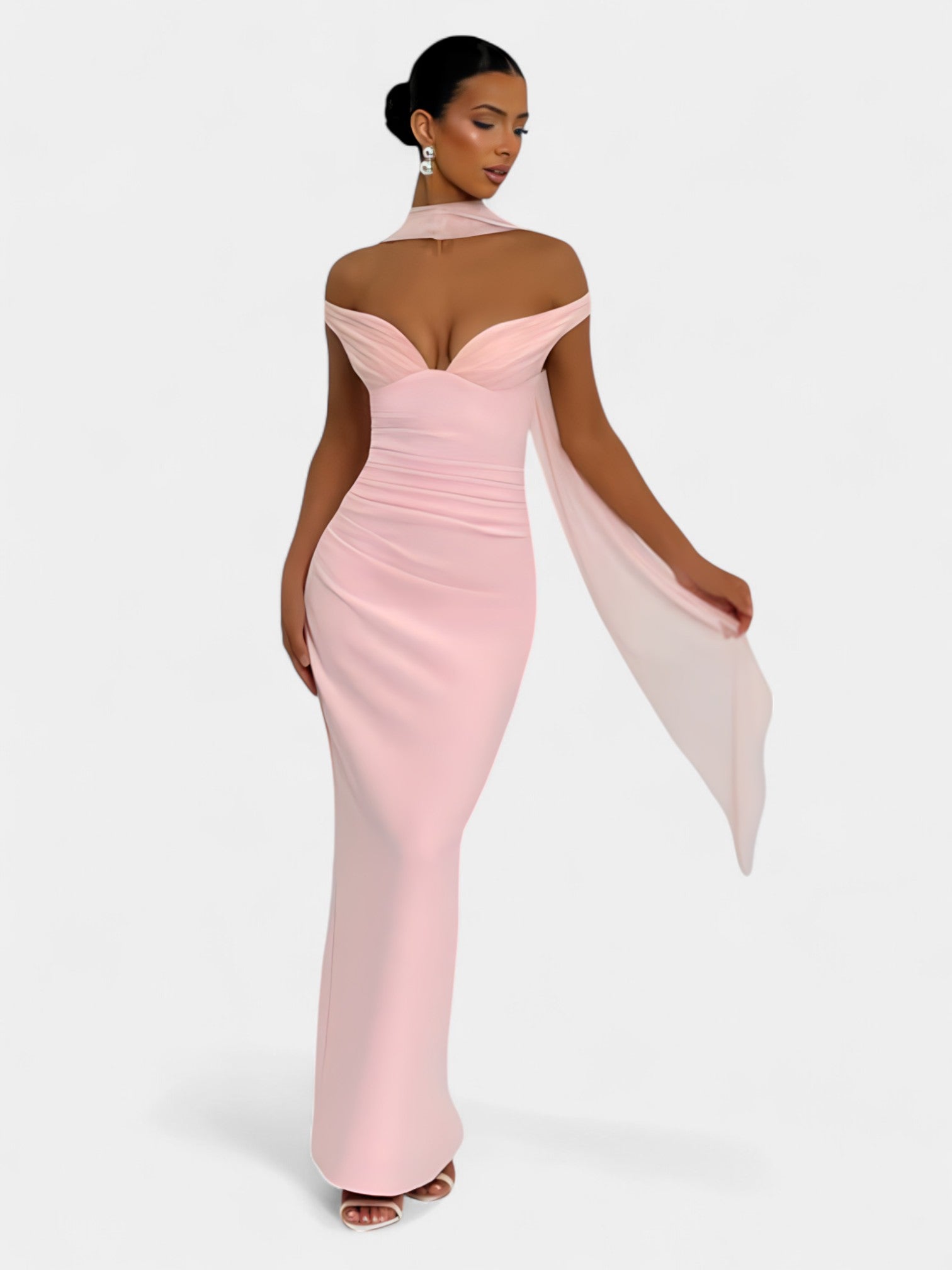 ALESSIA MAXI DRESS - PLUM BROWN