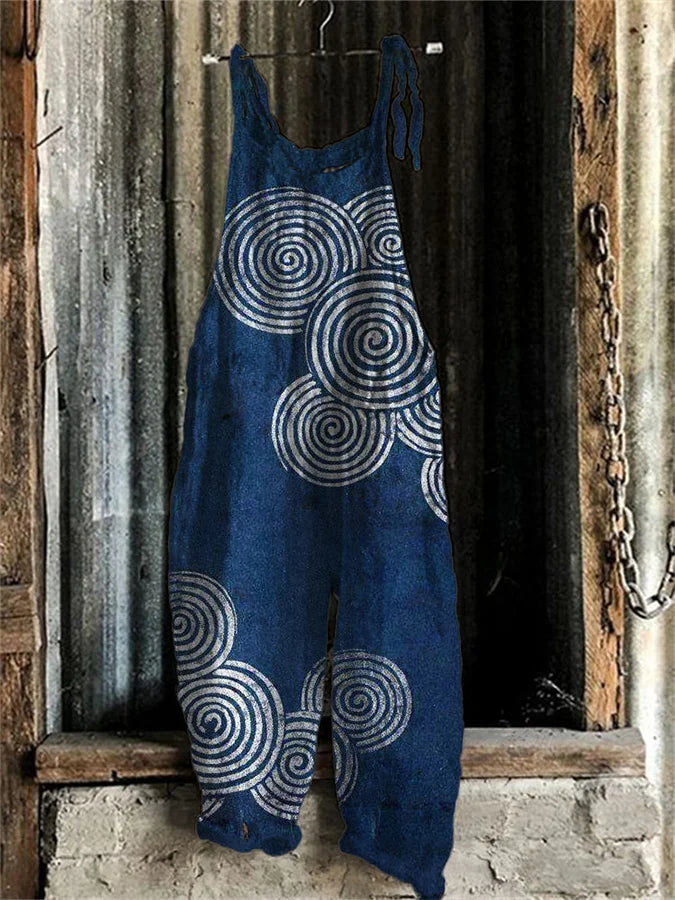 Solea | Lightweight artisanal jumpsuit in spiral style